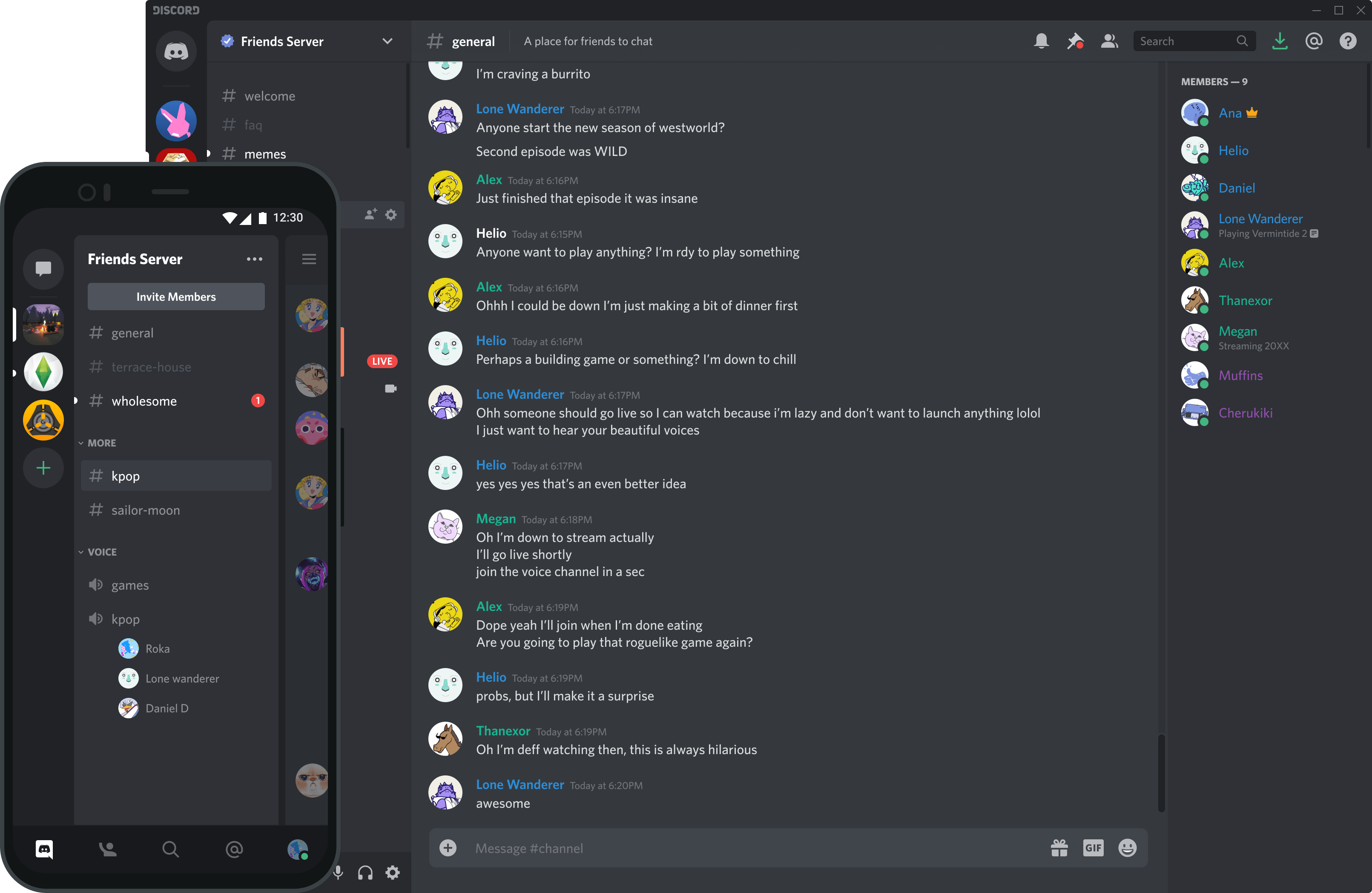 Discord PC and phone